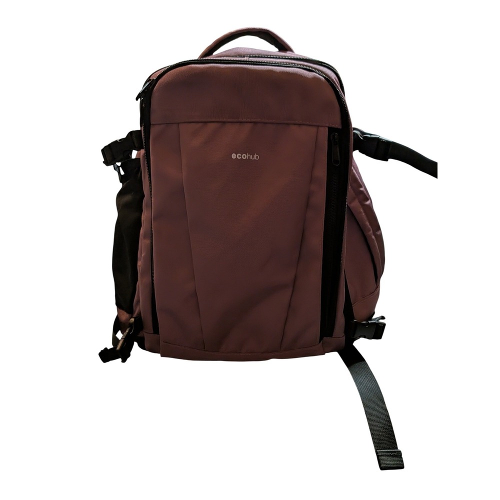 Ecohub Mauve Pink Travel Backpack Recycled Laptop Bag Sustainable Commuter 20L‎